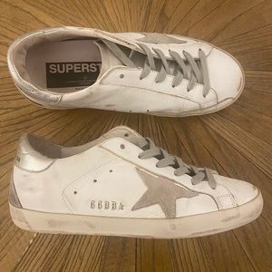GOLDEN GOOSE SUPER-STAR SILVER SIZE 36